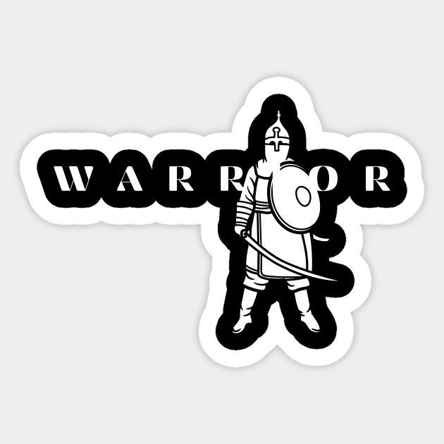 Armored Medieval Warrior Sticker by MyUniqueTee